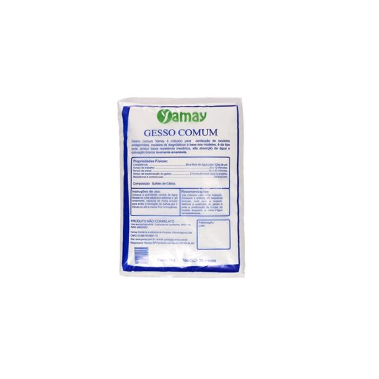 Gesso Comum Branco Tipo II 1Kg - Yamay